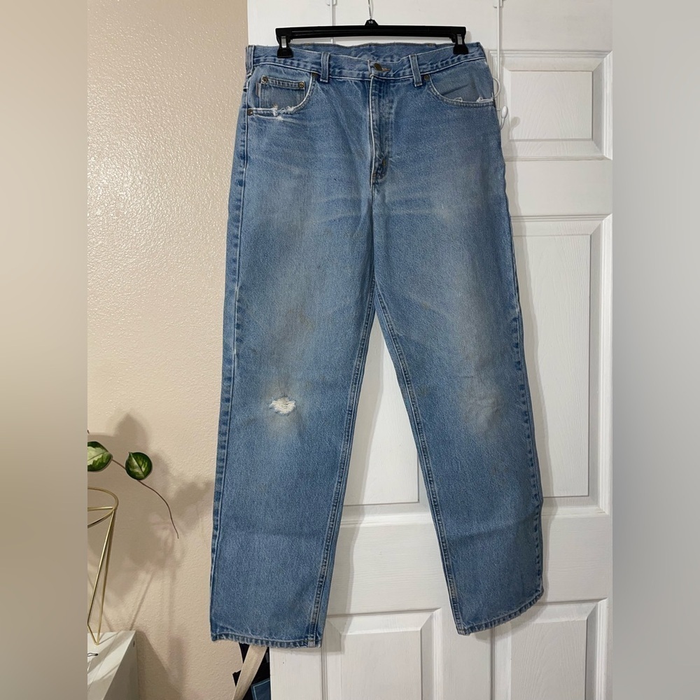 Carhartt Men's Blue Jeans Relaxed Fit